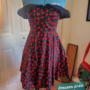 Red and Black Cherries Dress